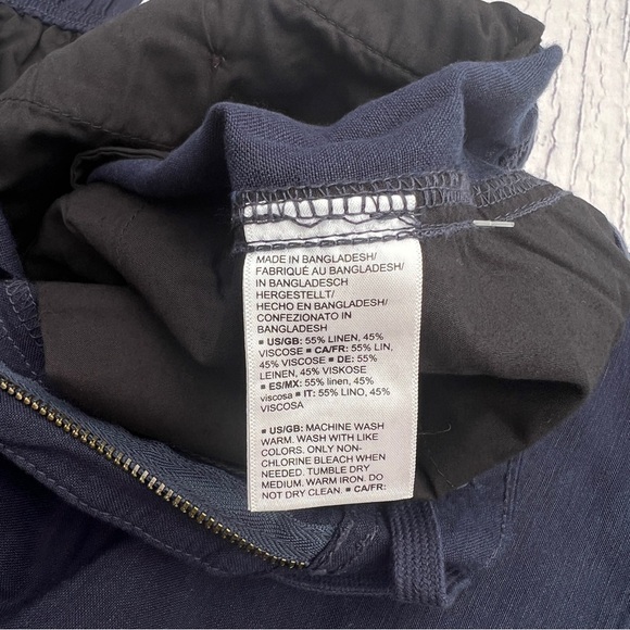 Amazonessentials MenClassic-fit 9” Flat-Front Linen NavyBlue Short Small petite - Picture 10 of 13